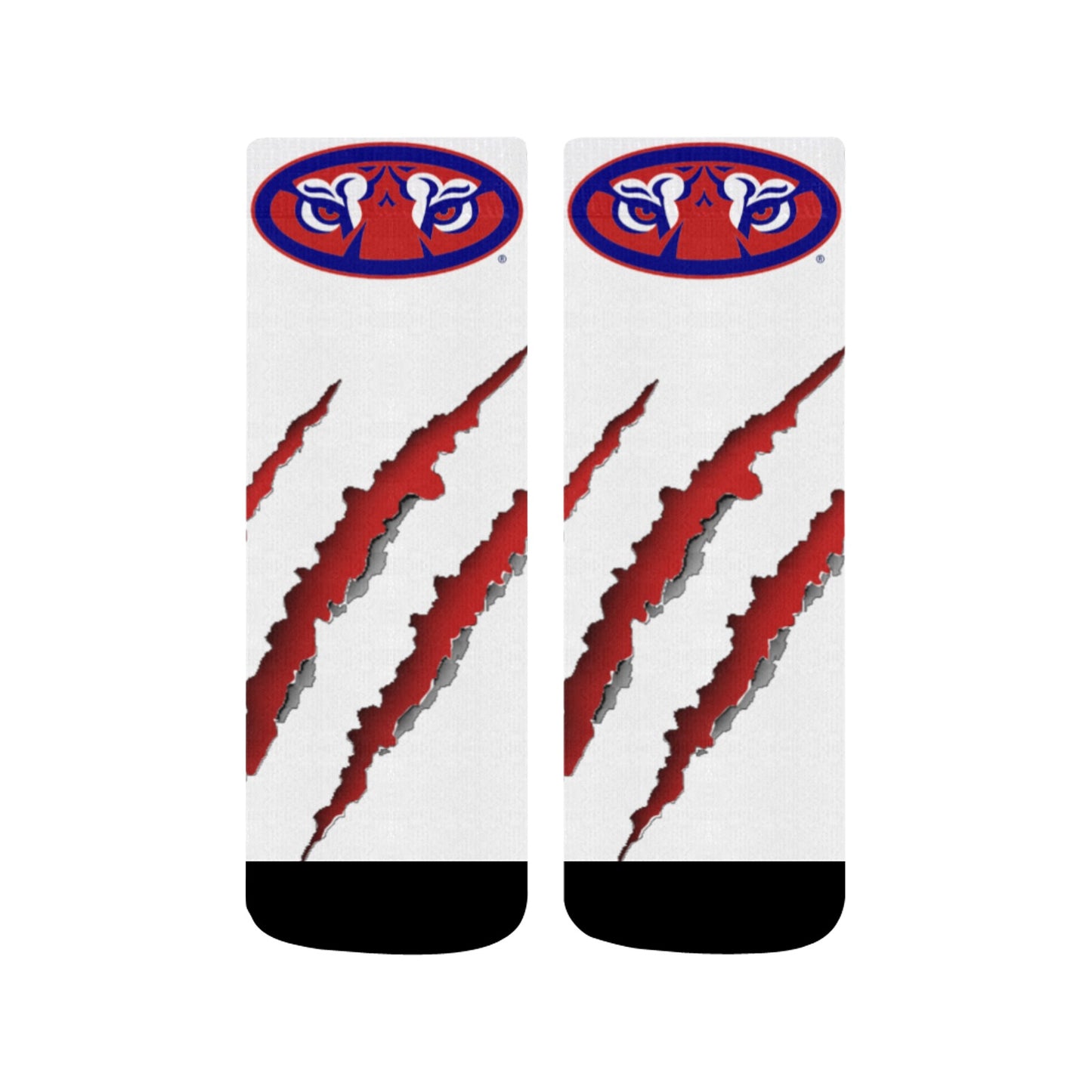 NEW!! Tigers Sideline Team Ankle Socks-MCKWHT Quarter Socks