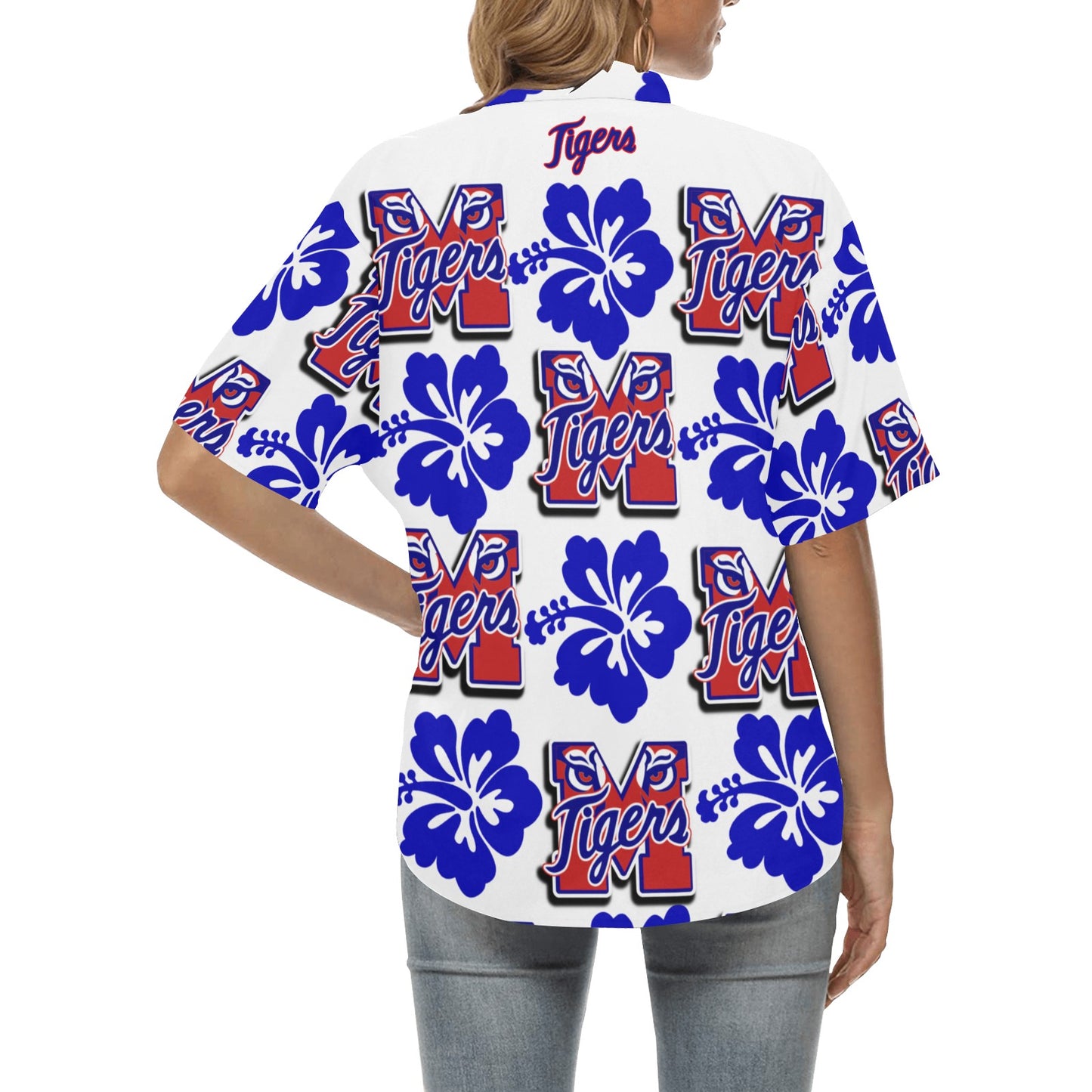 Tigers Sideline Hawaiian Shirt Women-MCK