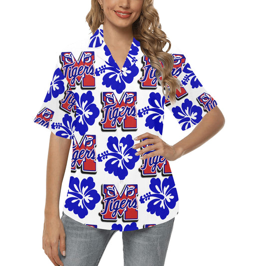NEW!! Tigers Sideline Hawaiian Shirt Women-MCK